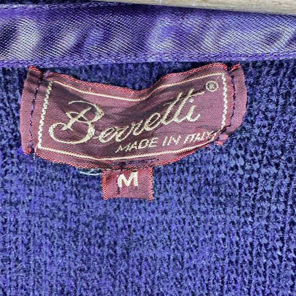 Berretti Womens size Medium Belted Open Cardigan Made in Italy Mohair Wool - Picture 6 of 8